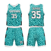 Custom Green Camo Adult Youth Basketball Jersey Set